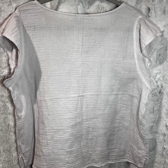 THREE DOTS - LARGE - White cotton blouse - Picture 3 of 8